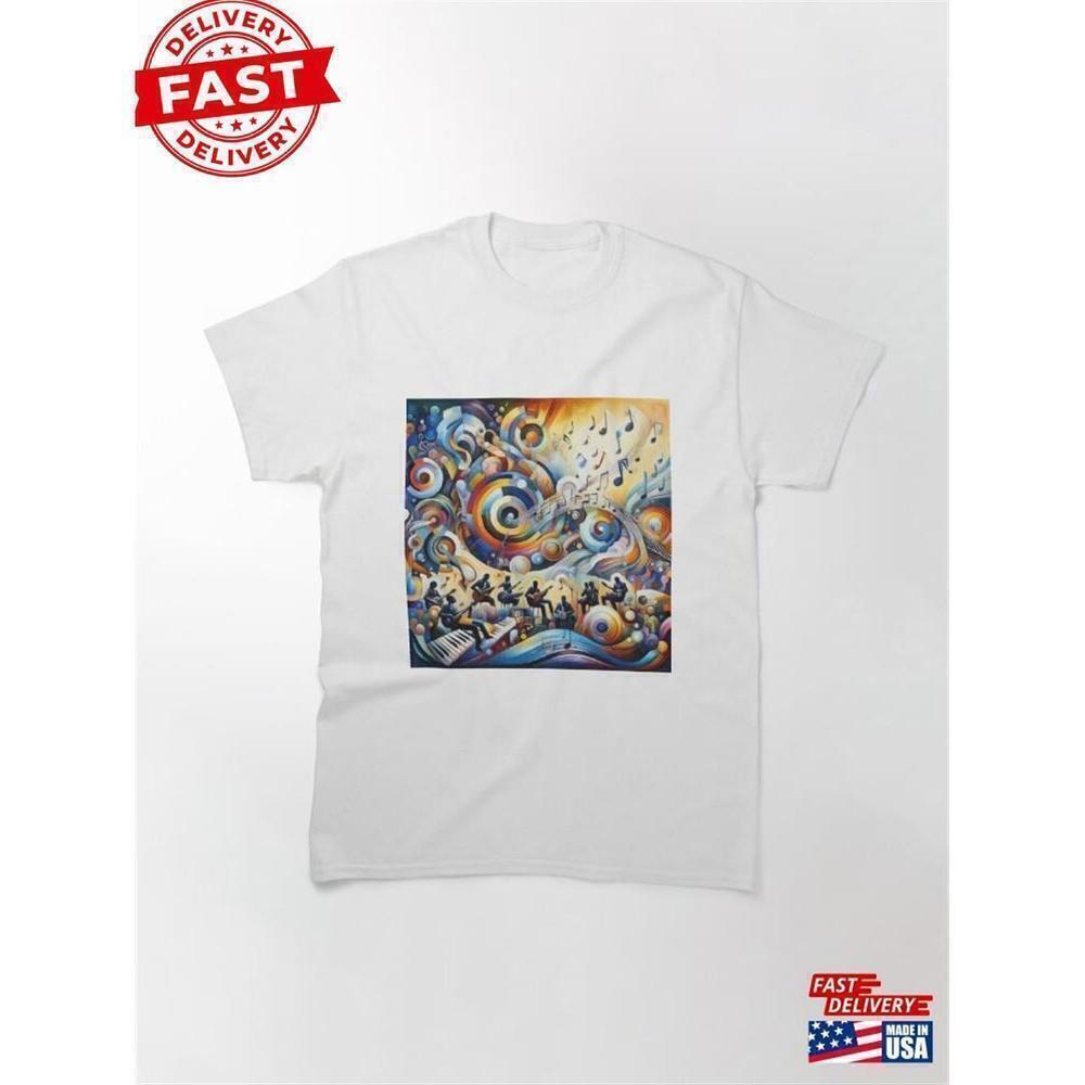 Abstract Melody In Harmony Artistic Music Vibes Minimal Classic T-Shirt